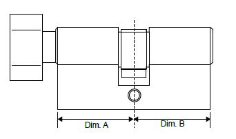 Euro Cylinder Thumb Turn Dimension Measurement Points